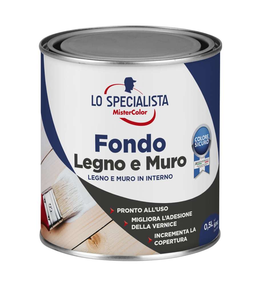 FONDO LEGNO E MURO 0,5 LT. BIANCO