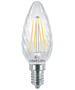 LAMPADINA LED CANDELA INCANTO TORTIGLIONE 4W E14 2700K 440 LM