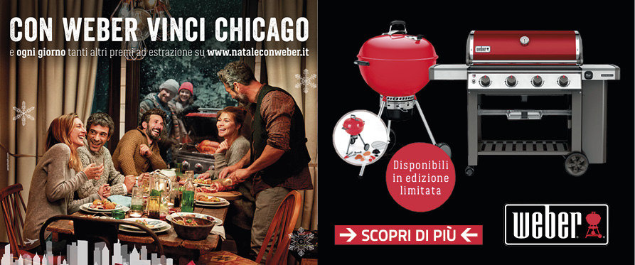 CONCORSO WEBER: VINCI UN VIGGIO A CHICAGO E TANTIS