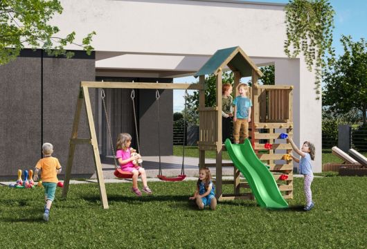 Parchi giochi in legno per giardini privati