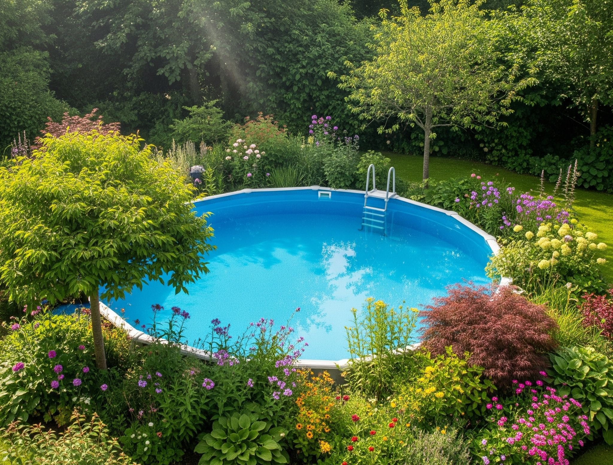 Come camuffare una piscina fuori terra