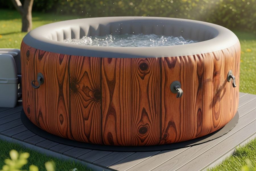 Come camuffare una piscina fuori terra