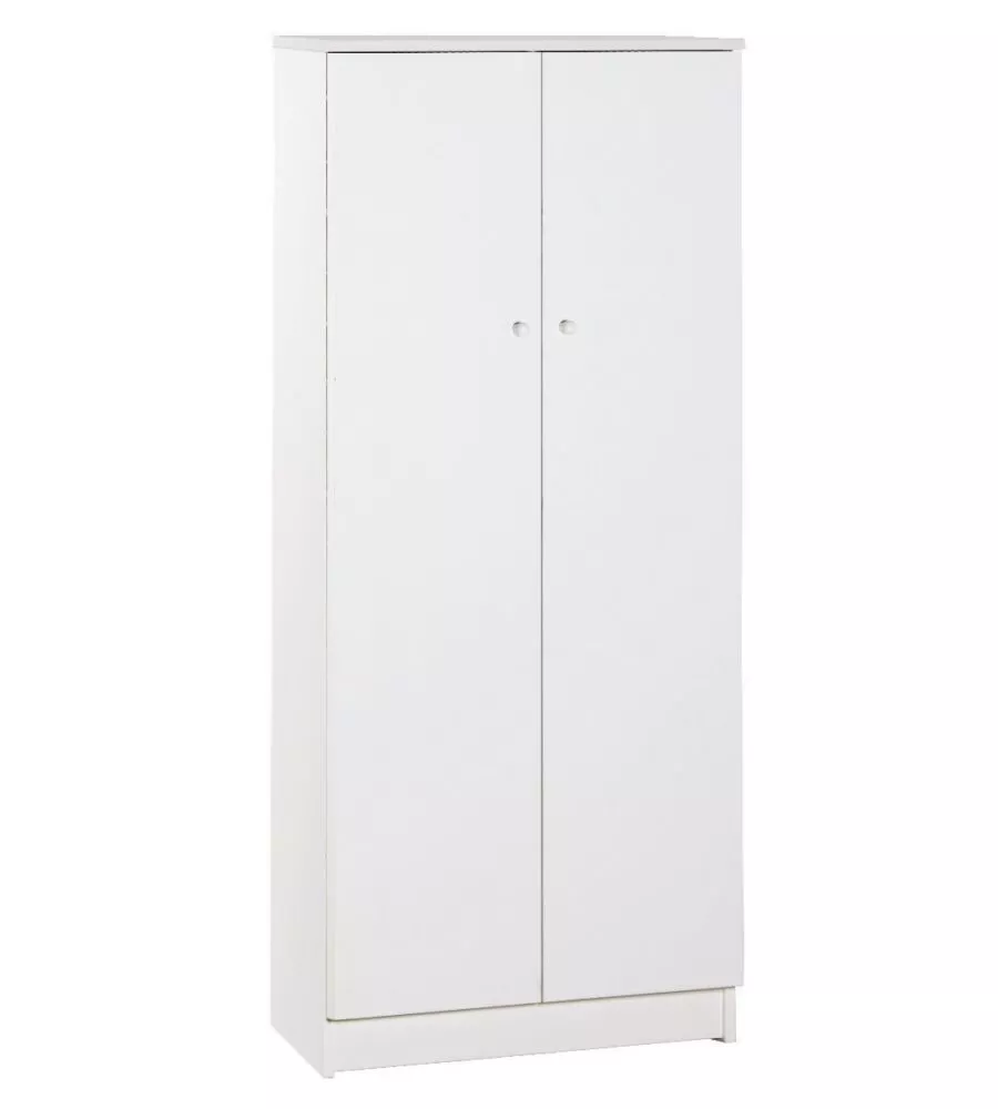 Armadio basso 2 ante bianco, 62x147x34 cm