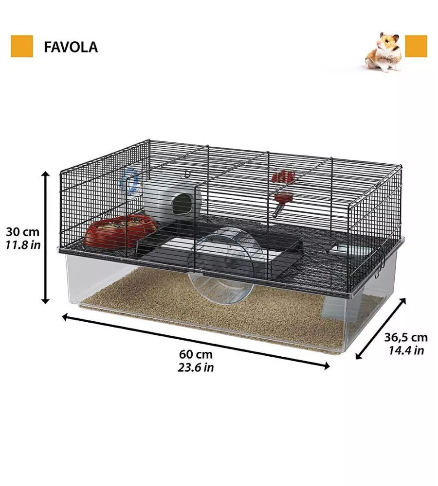 Gabbia per piccoli roditori 'favola'  60 x 36.5 x h 30 cm- ferplast