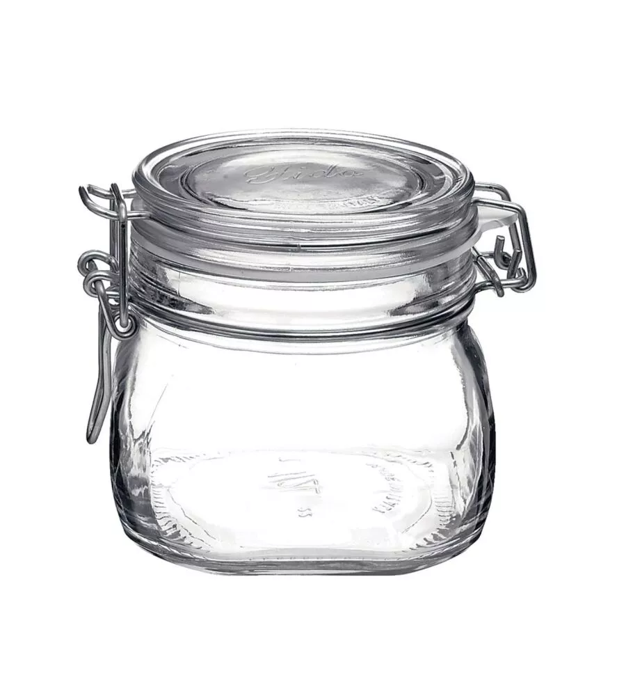 Barattolo in vetro con chiusura ermetica bormioli "fido" 500 ml