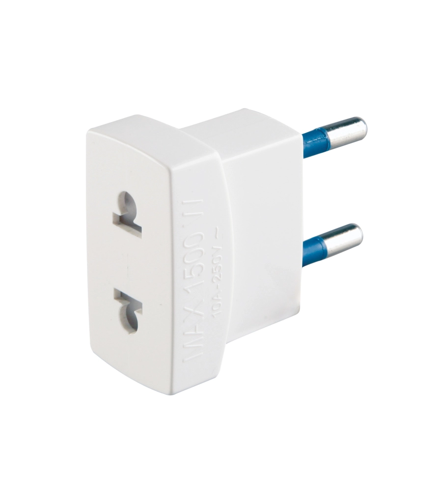 Poly pool - adattatore spina 10 a e presa 10 a standard italiano e americano bianco