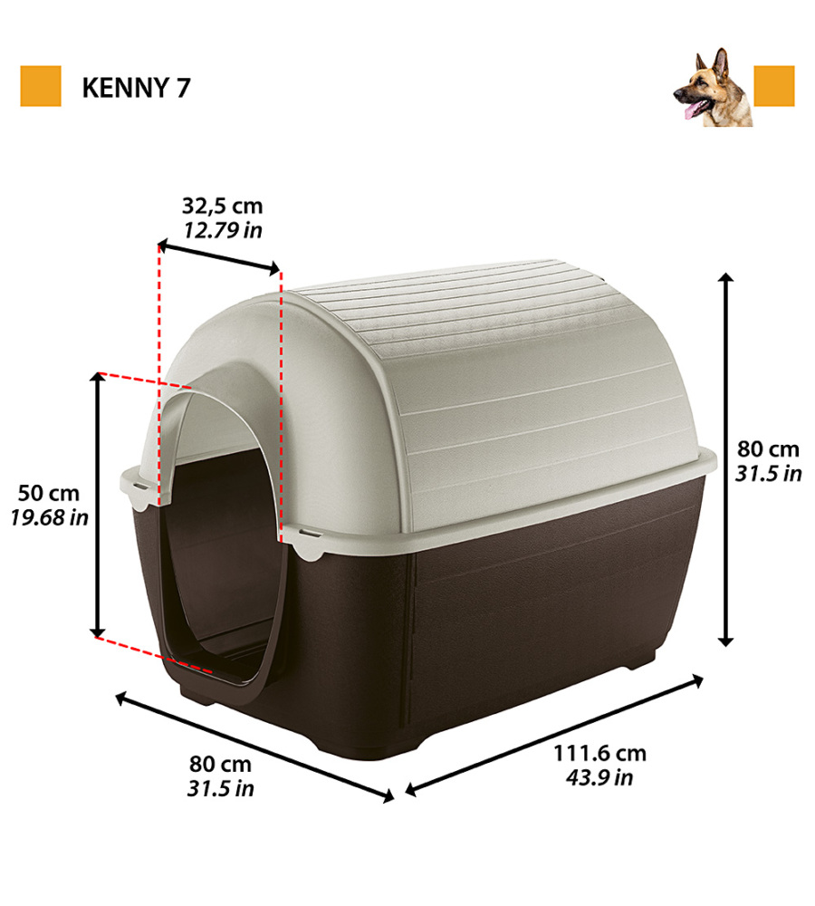 CUCCIA PER CANI "KENNY 07", 111,6X80X80 CM  - FERPLAST.