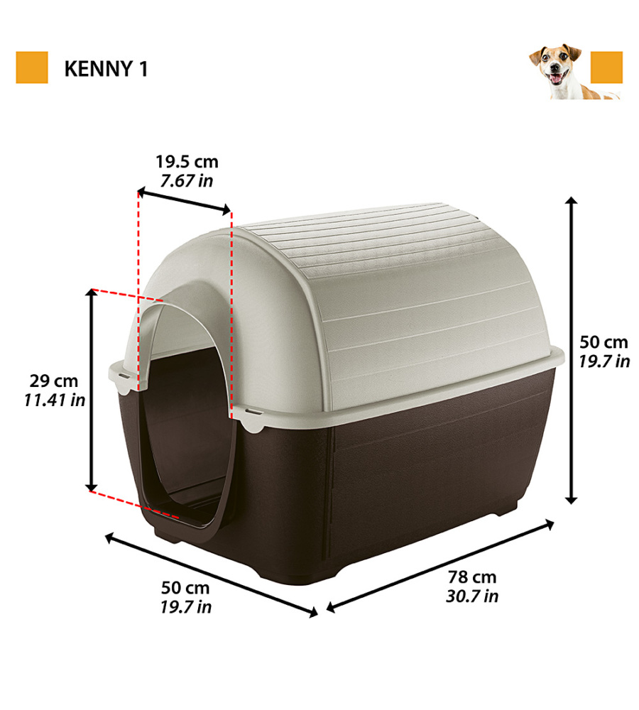 CUCCIA PER CANI "KENNY 01", 50X78X50 CM  - FERPLAST