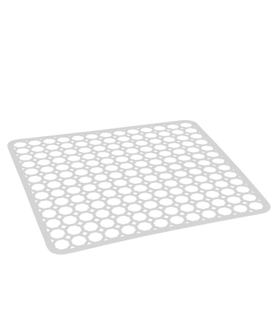 Tappeto scolapiatti di colore bianco.