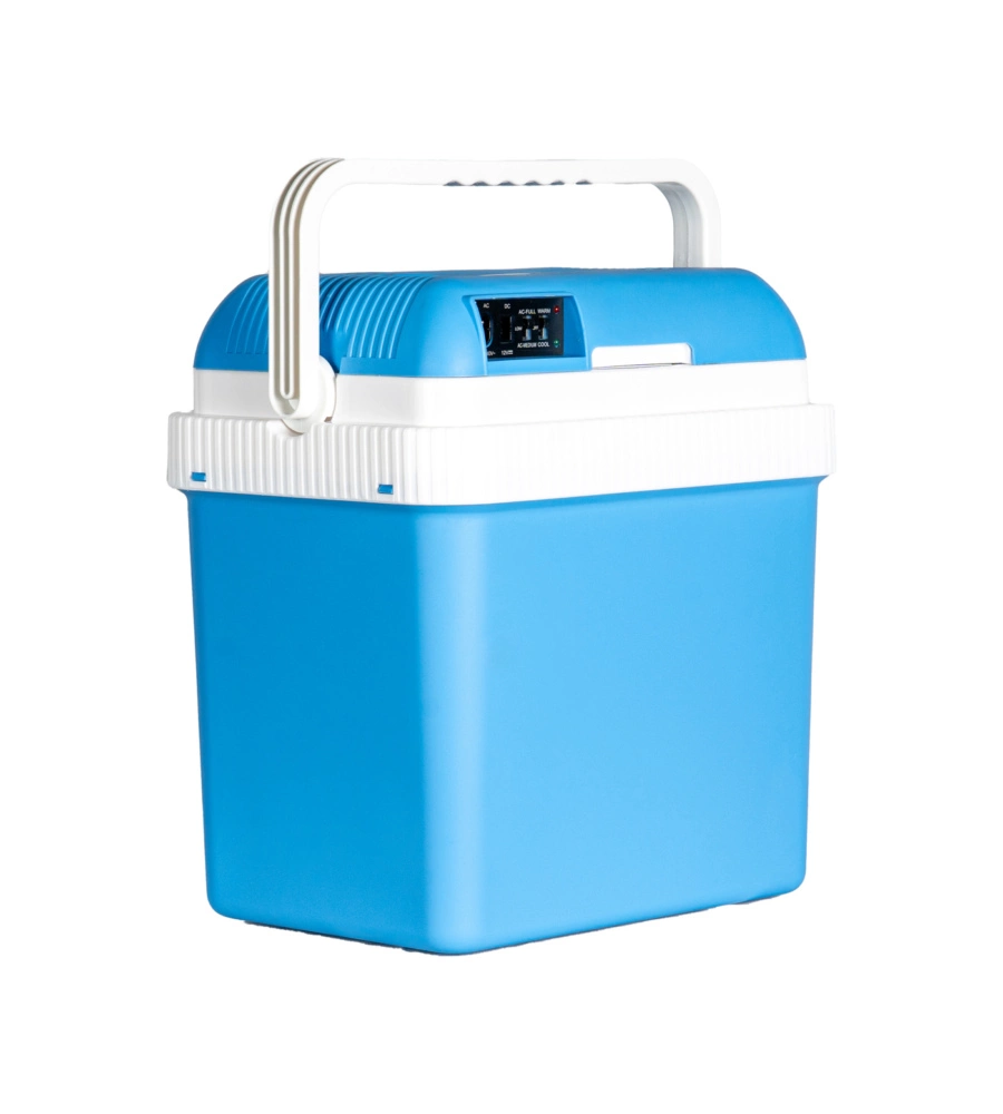 Frigo portatile elettrico da campeggio easy system blu con adattatore 24 lt
