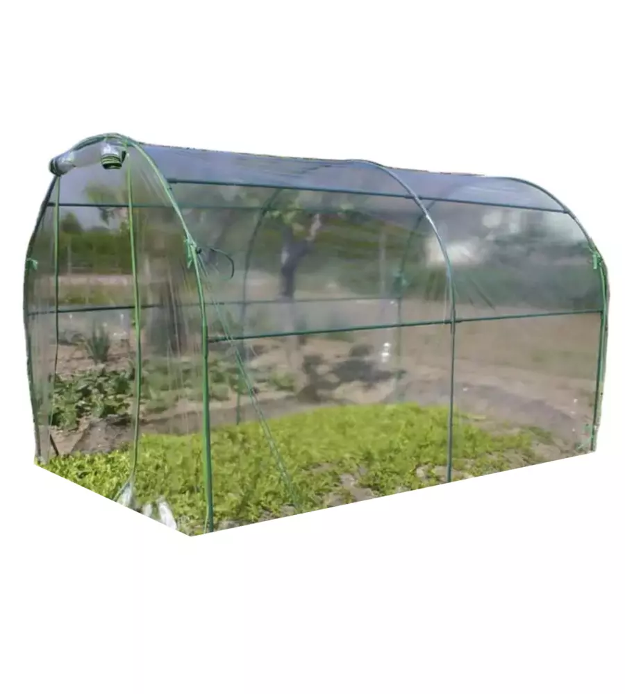 Telo di ricambio verdemax per serra premium in plastica trasparente 200x300x180 cm