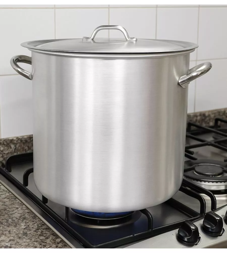 Pentola in alluminio con coperchio 32 cm