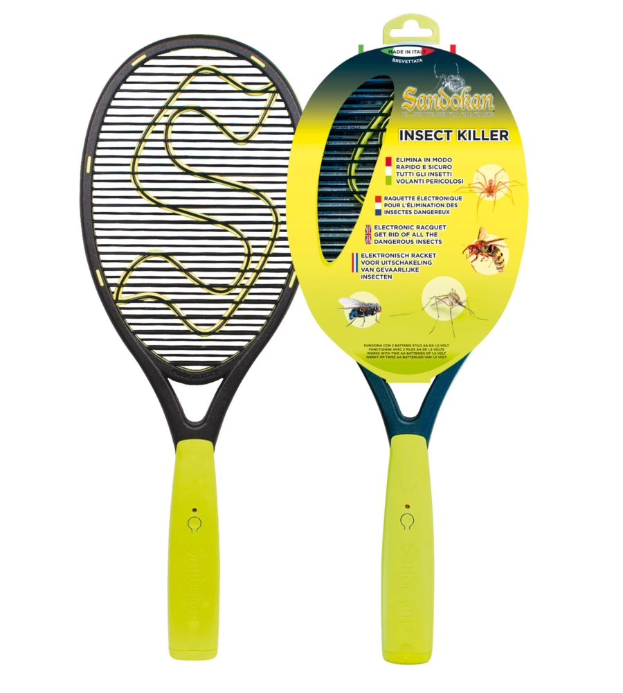 Racchetta elettrica fulmina zanzare sandokan 46x17 cm
