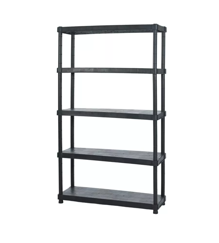 Scaffale 5 ripiani in polipropilene "titano" grigio 120x40x188 cm