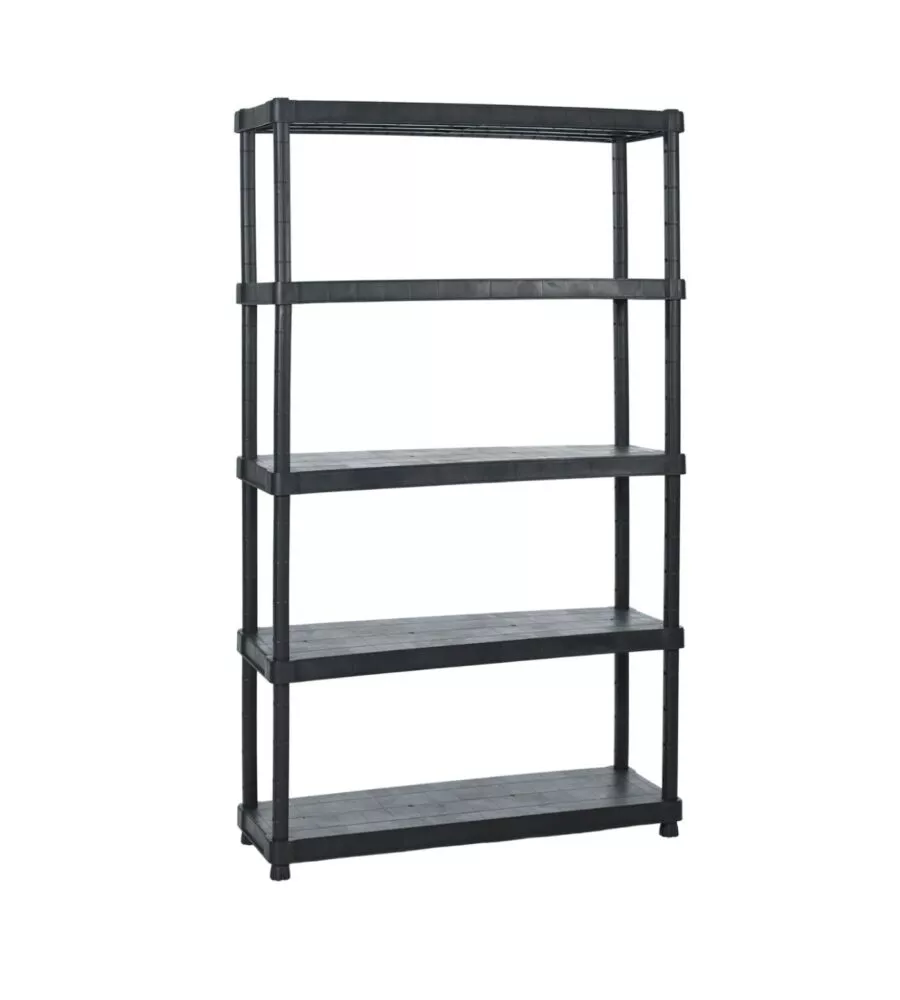 Scaffale 5 ripiani in polipropilene "titano" grigio 120x40x188 cm