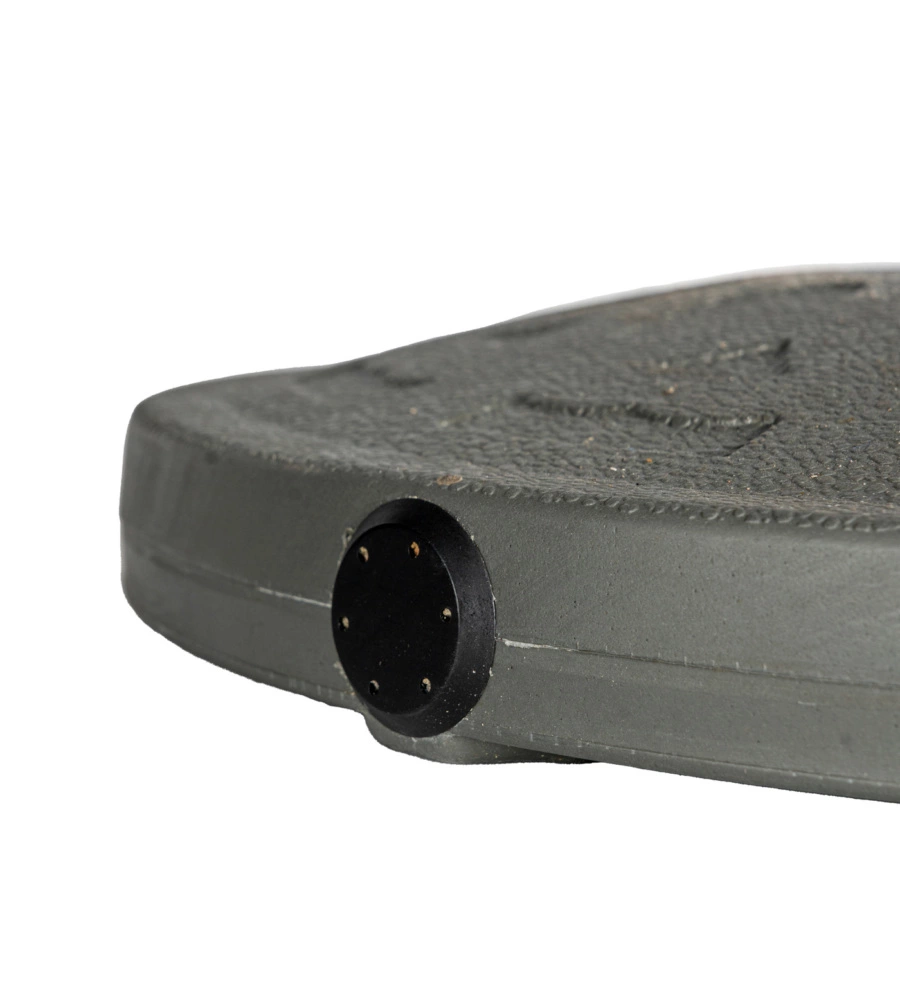 Base per ombrellone rotonda eurogarden in compound grigio scuro per palo Ø 38 mm