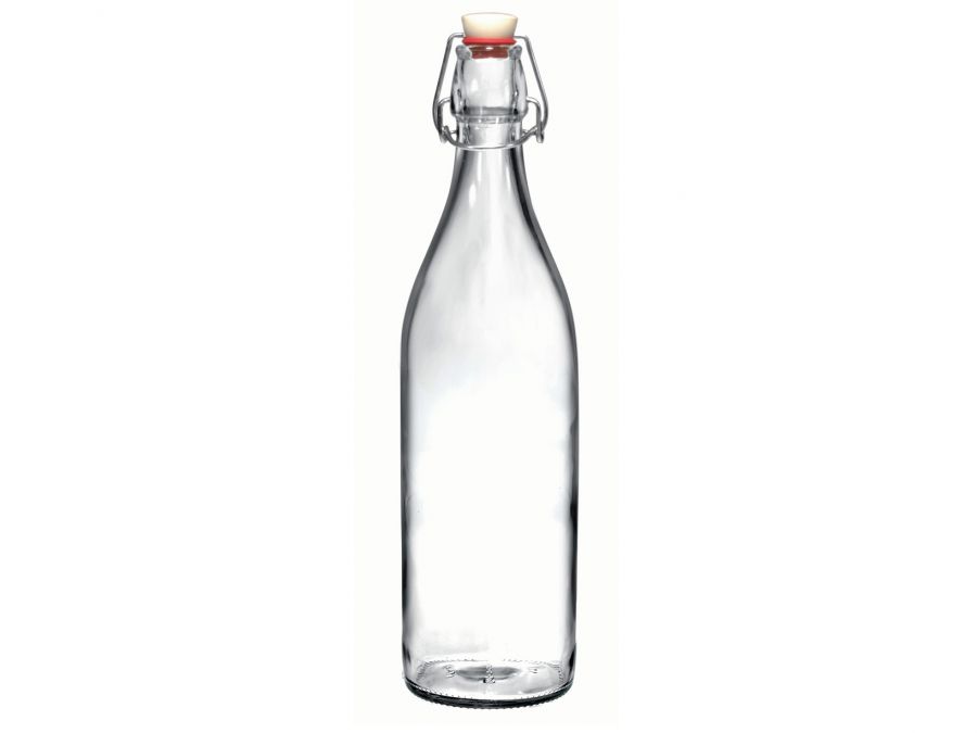 Bottiglia in vetro trasparente - 1 litro.