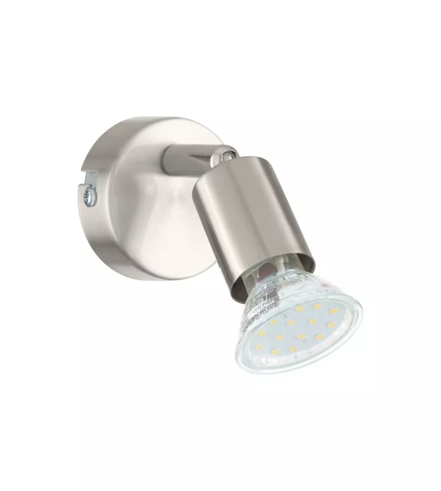 Faretto a parete da interno eglo "buzz led" grigio 3000k