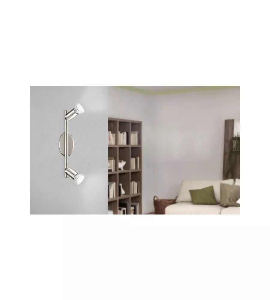Barra led a soffitto da interno eglo "buzz led" grigio 3 luci 3000k