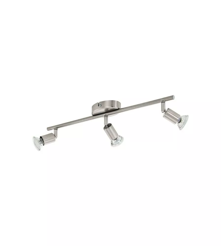 Barra led a soffitto da interno eglo "buzz led" grigio 3 luci 3000k