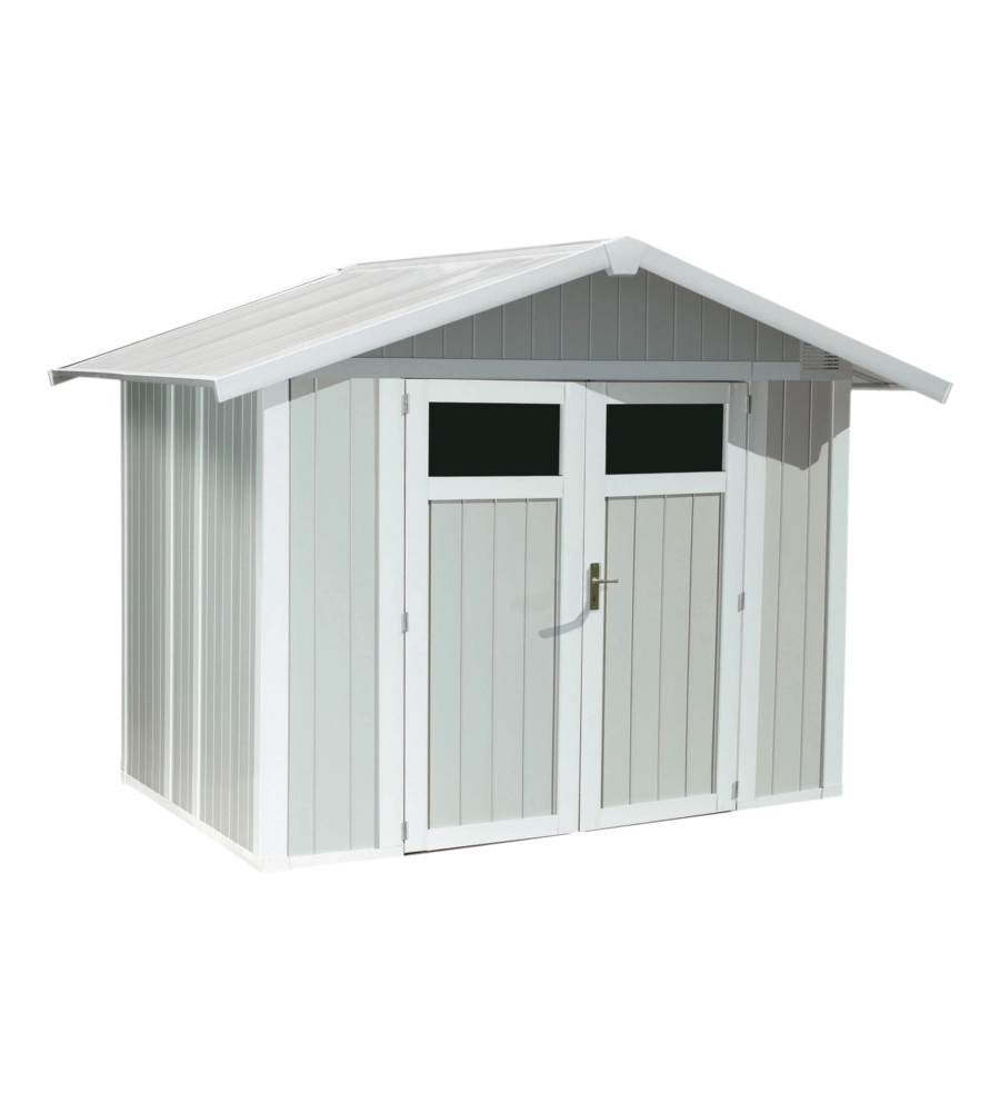 Casetta da giardino in pvc grosfillex "utility 5" grigio-azzurro e bianco 295x261x236 cm - cod. 22805137