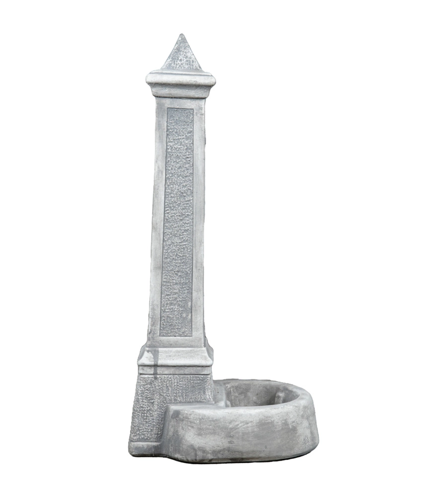 Fontana da giardino vedovella kam "lecce" anticato grigio 36x46x100 cm
