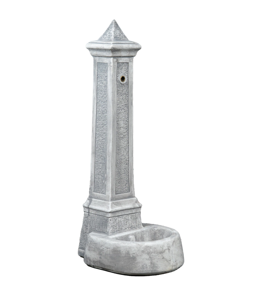 Fontana da giardino vedovella kam "lecce" anticato grigio 36x46x100 cm