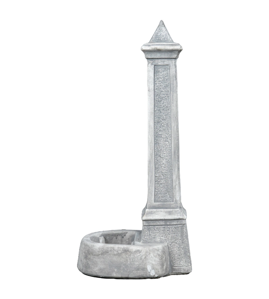 Fontana da giardino vedovella kam "lecce" anticato grigio 36x46x100 cm