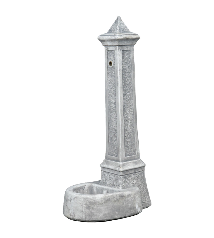 Fontana da giardino vedovella kam "lecce" anticato grigio 36x46x100 cm