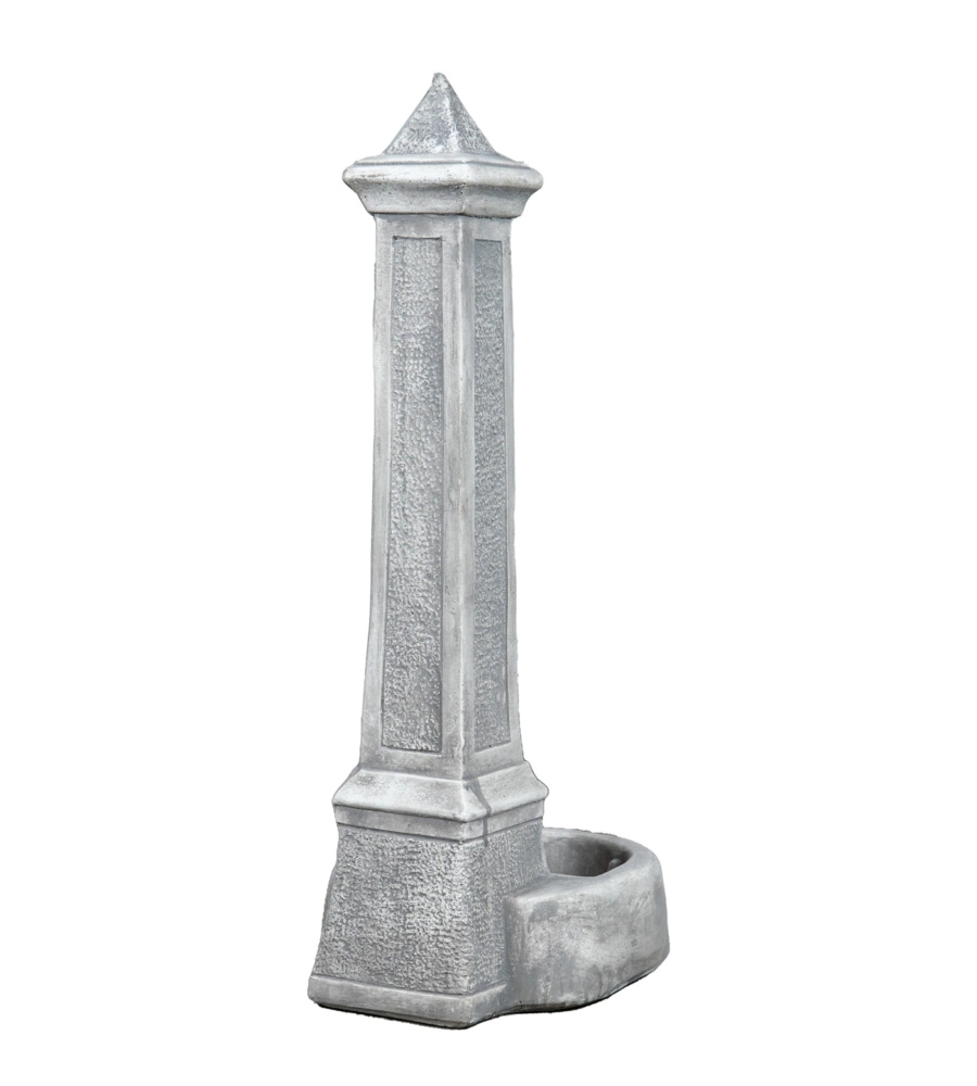 Fontana da giardino vedovella kam "lecce" anticato grigio 36x46x100 cm