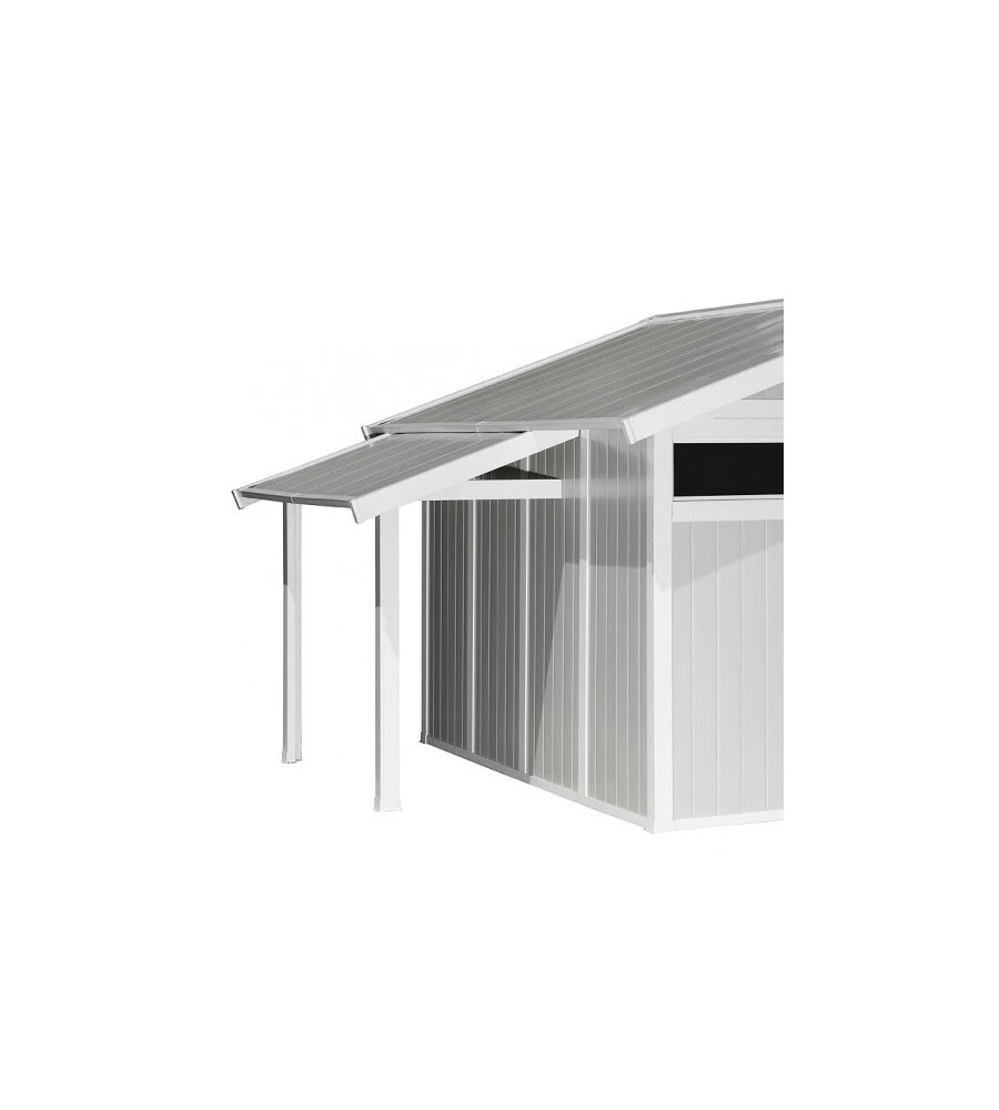 Tettoia laterale grosfillex in pvc per abitazioni e casette deco e utility da 7,5 e 11 m² - cod. 22500136