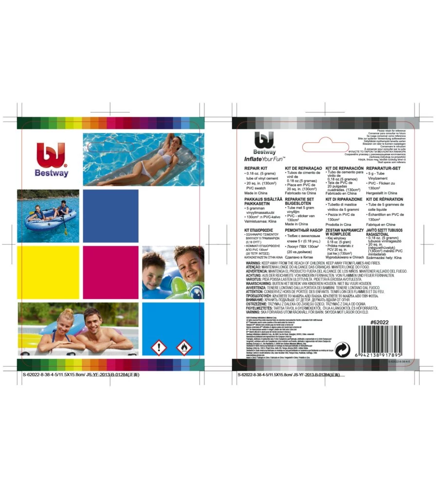 Kit riparazione per piscine bestway