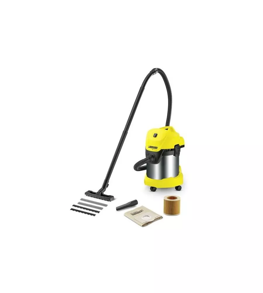 Aspiratore solidi liquidi elettrico karcher "wd3 premium" 1000w 17 lt