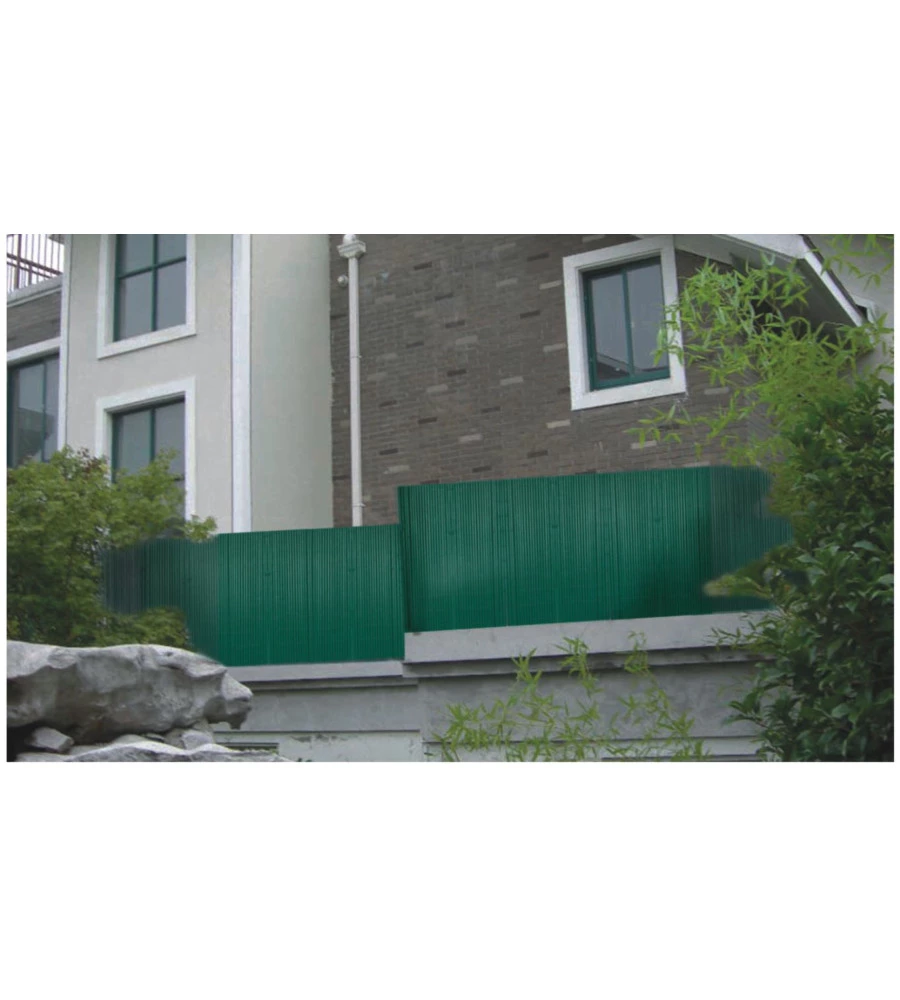 Recinzione da esterno in pvc eurogarden monofacciale verde 3x1 metri
