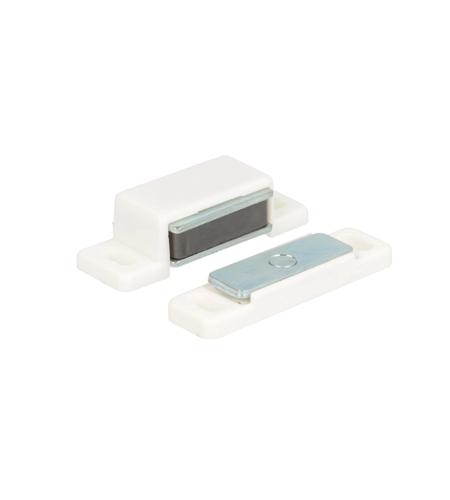 Chiusure magnetiche piastra oscillante - forza 5 kg. - bianco - 2 pz.