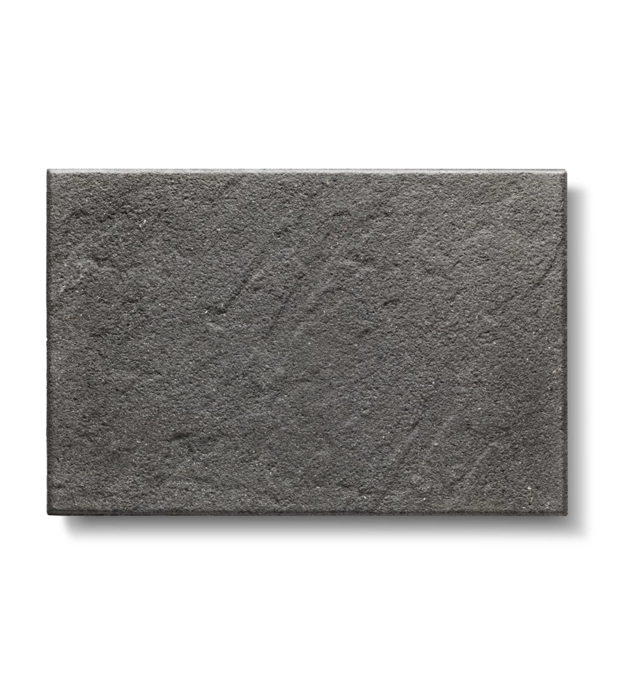 Piastrella da esterno "luna" in ardesia antracite, 60x40x3,5 cm