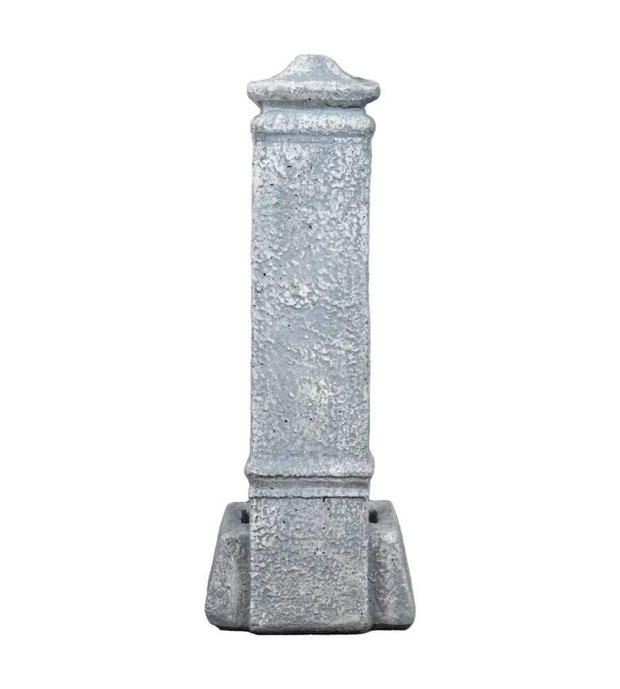 Fontana da giardino vedovella kam "isernia"  in cemento anticato grigio, 29,8x26x79 cm