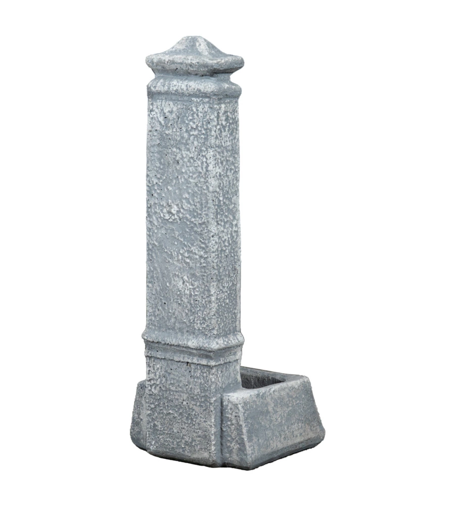 Fontana da giardino vedovella kam "isernia"  in cemento anticato grigio, 29,8x26x79 cm