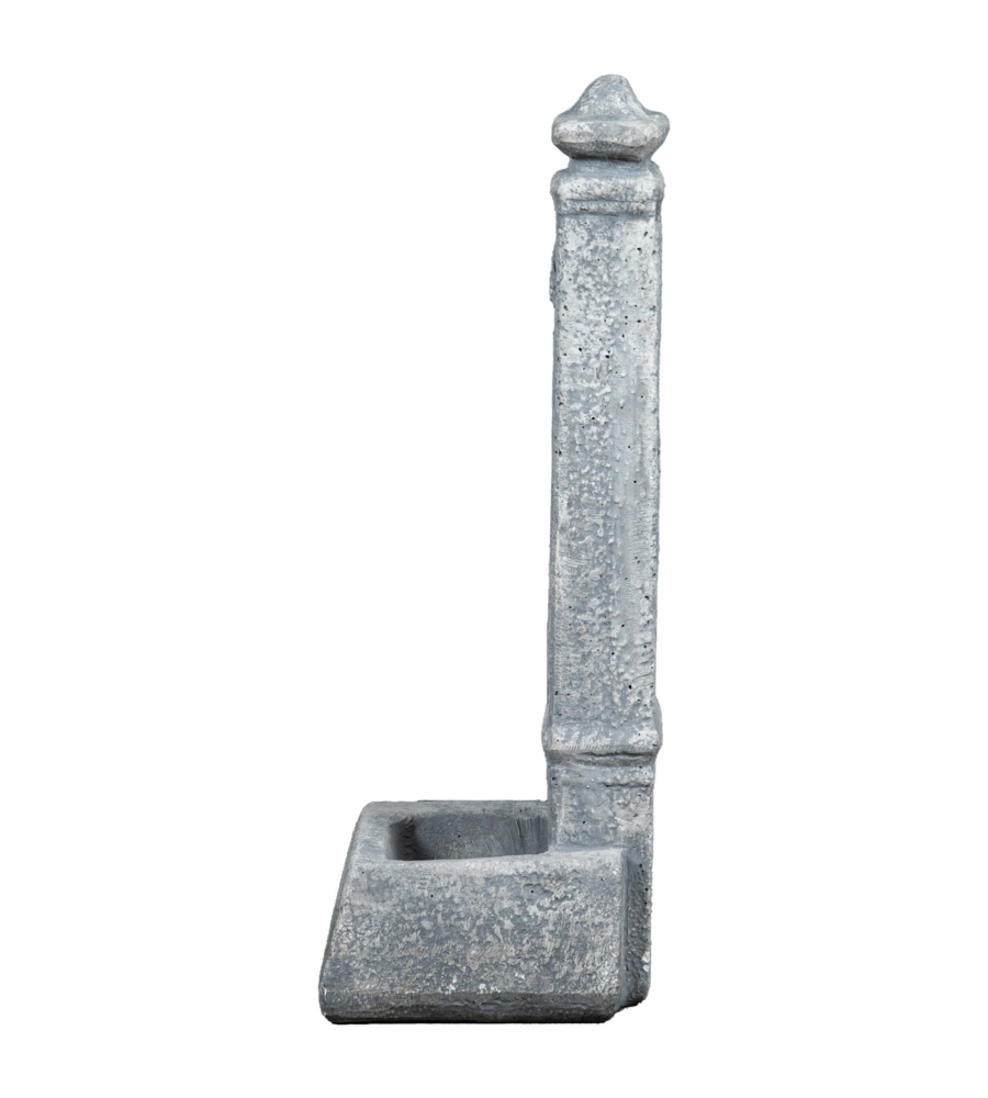 Fontana da giardino vedovella kam "isernia"  in cemento anticato grigio, 29,8x26x79 cm