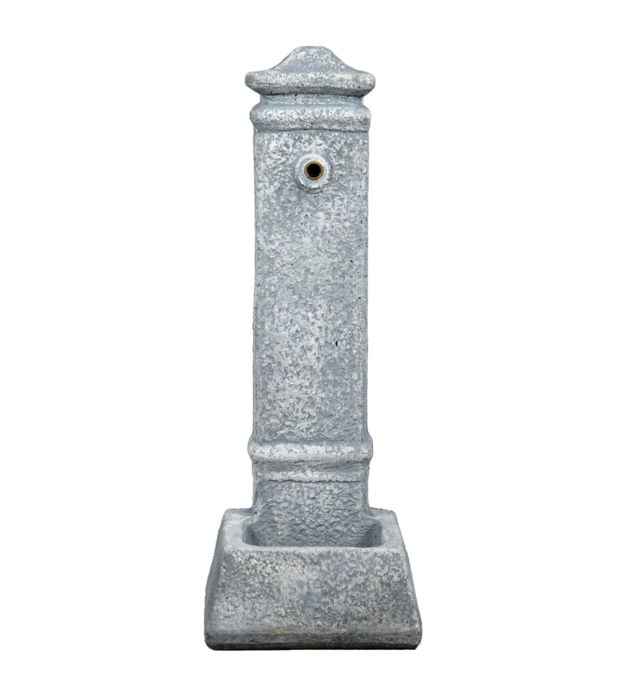 Fontana da giardino vedovella kam "isernia"  in cemento anticato grigio, 29,8x26x79 cm