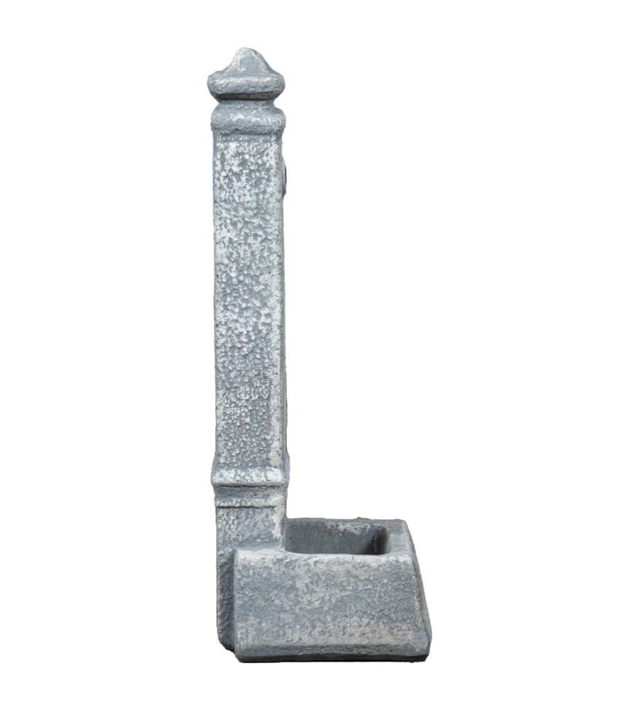Fontana da giardino vedovella kam "isernia"  in cemento anticato grigio, 29,8x26x79 cm