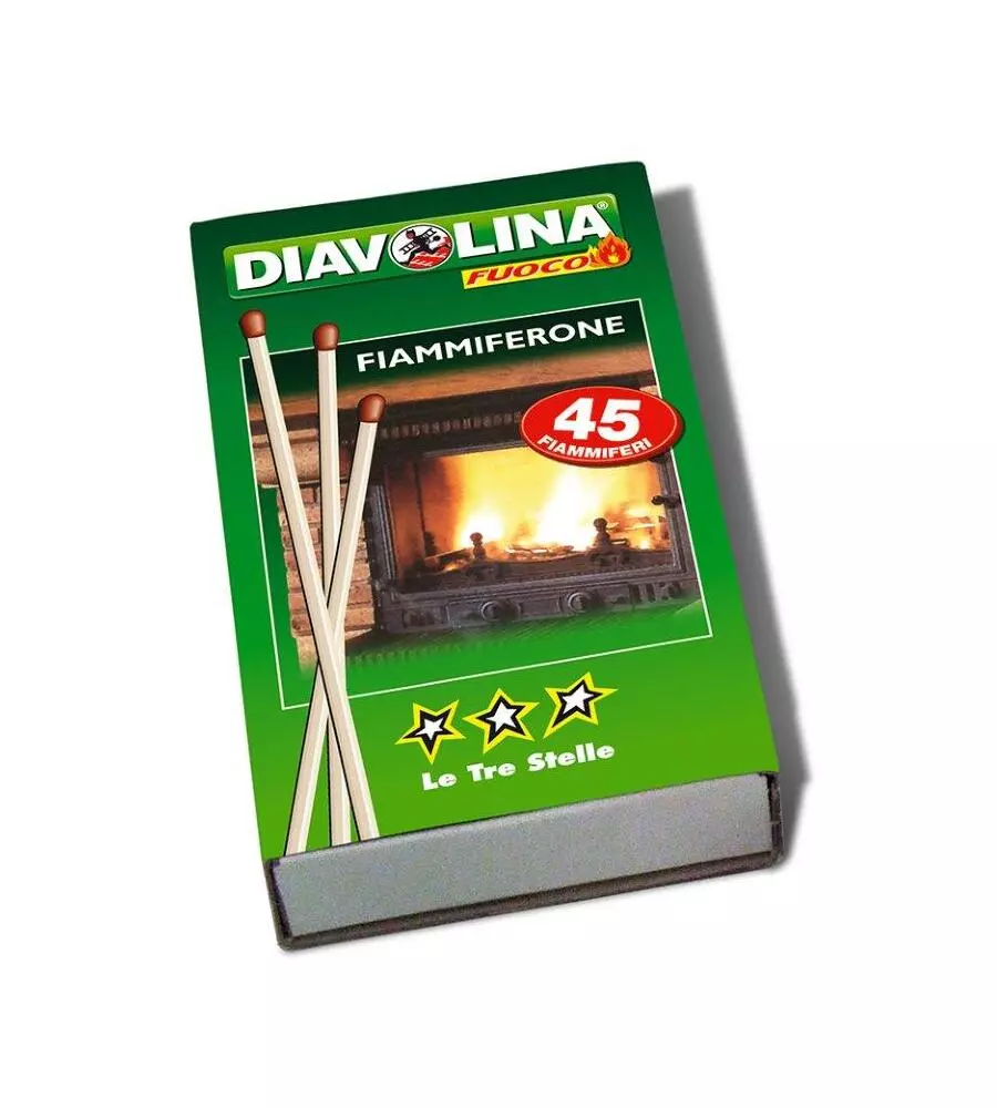 Fiammiferone diavolina "le tre stelle" 45 pezzi