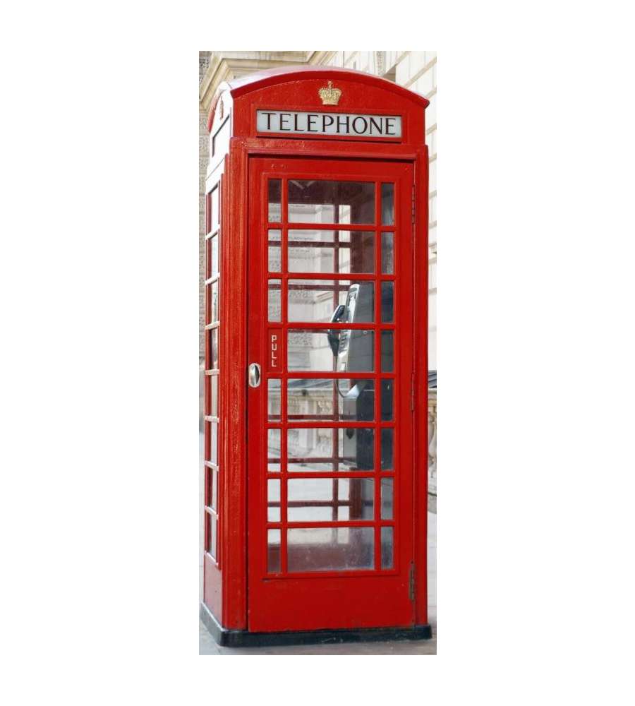 Rivestimento per porta cabina telefonica inglese, 83x210 cm