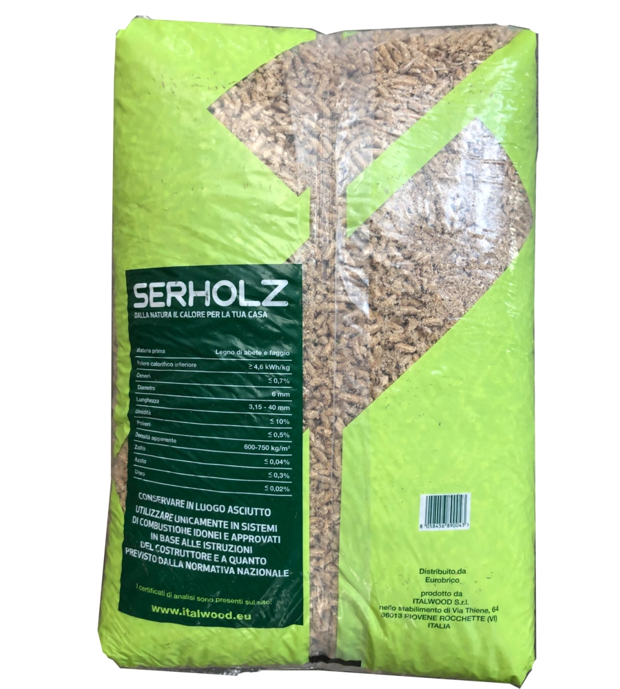 SACCO PELLET ABETE E FAGGIO MADE IN ITALY-  15 KG.
