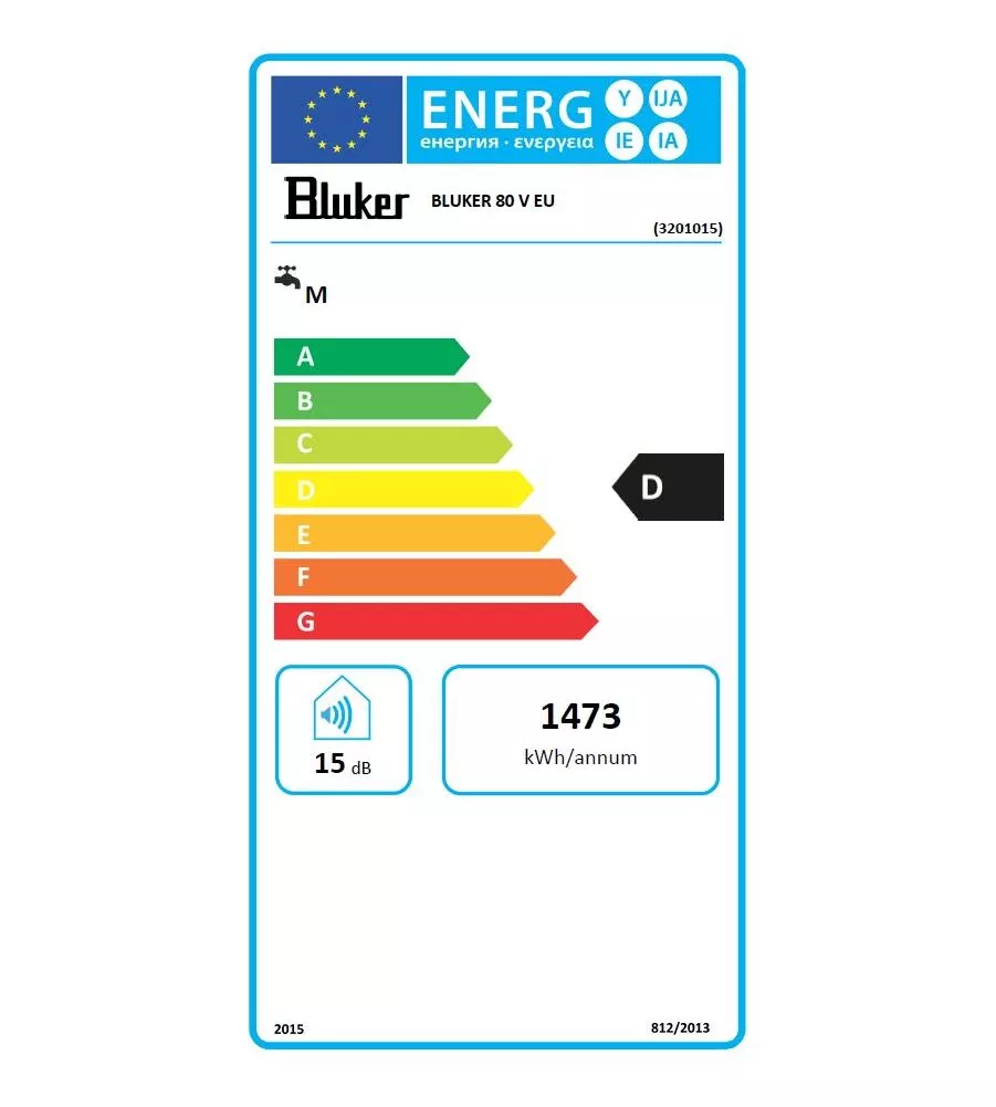 Scaldabagno elettrico murale ad accumulo 2bluker" 80 lt 1200w