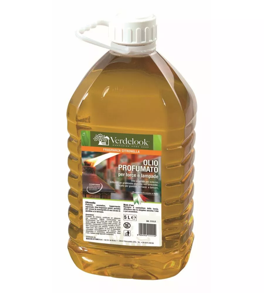 Olio lampante a base vegetale con fragranza alla citronella 5 l