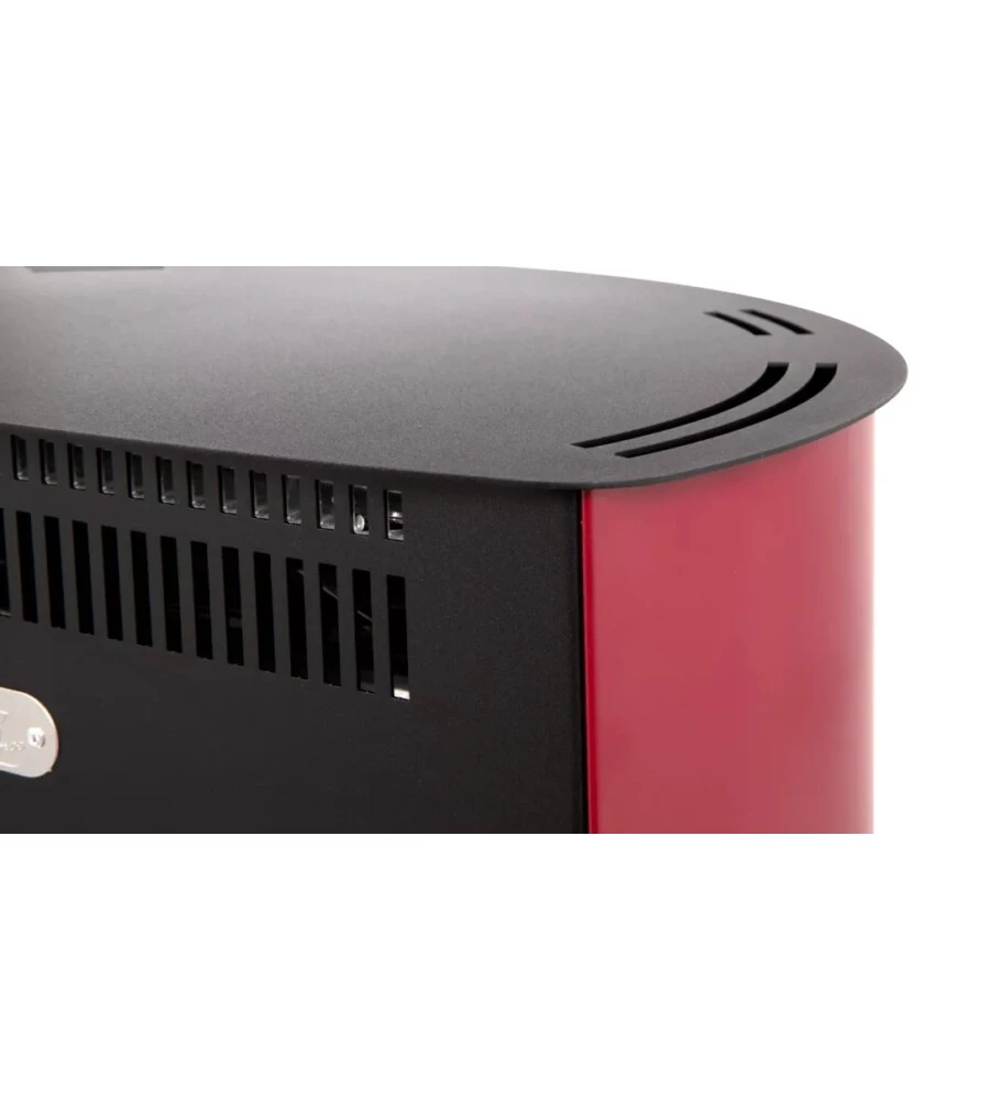 Stufa a bioetanolo ventilata tecno air system "ruby elegance" bordeaux 3 kw