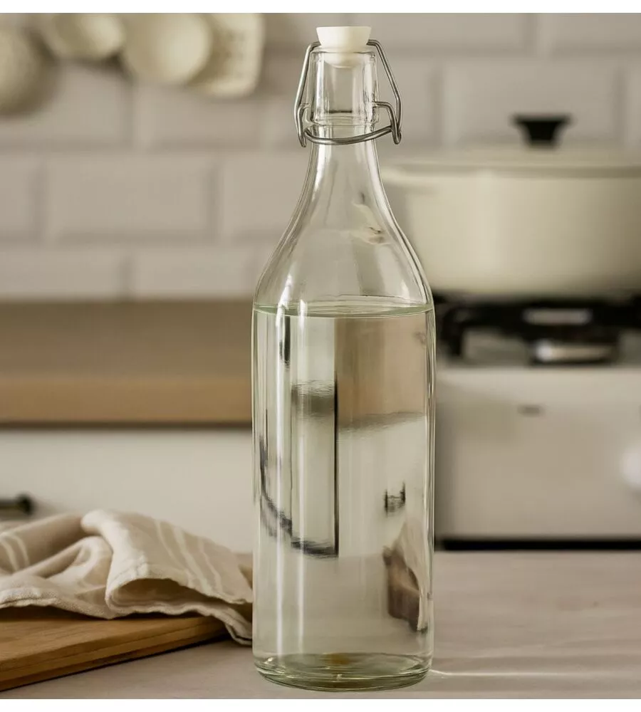 Bottiglia in vetro con chiusura ermetica bormioli "fido" 1 lt