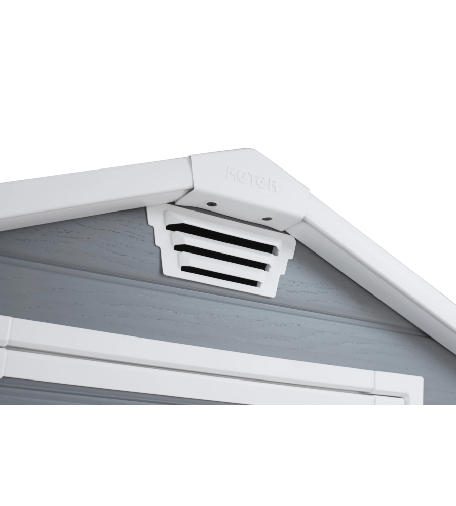 Casetta da giardino keter "manor 4x3" in resina colore grigio con porta battente singola 129x103x196 cm