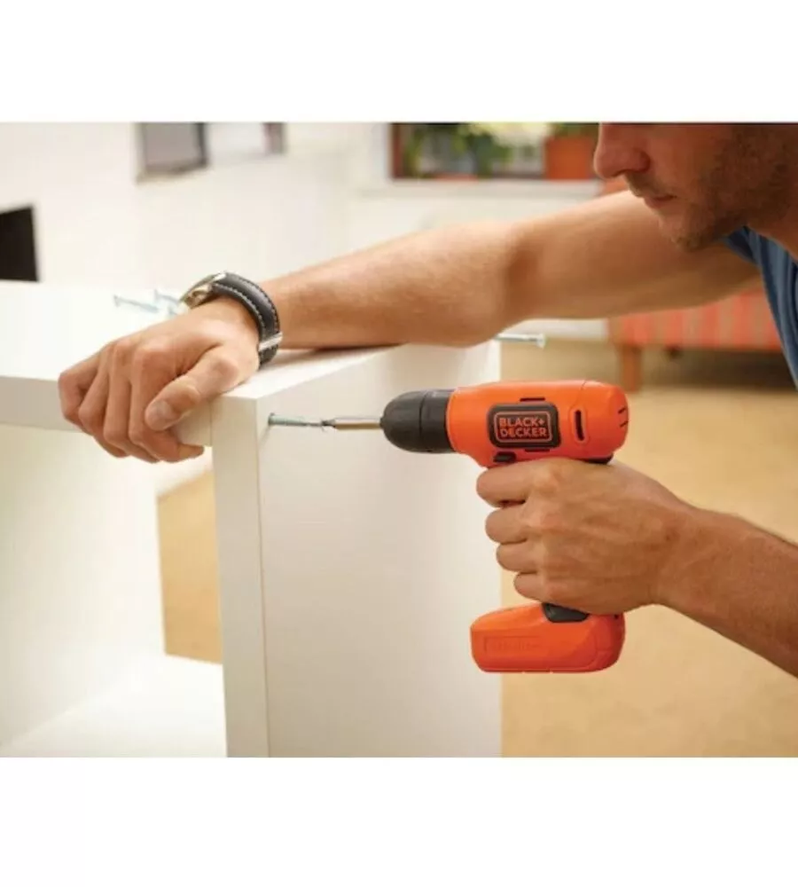 Trapano avvitatore a batteria black+decker "bdcd8-qw" 7,2v 1,5ah